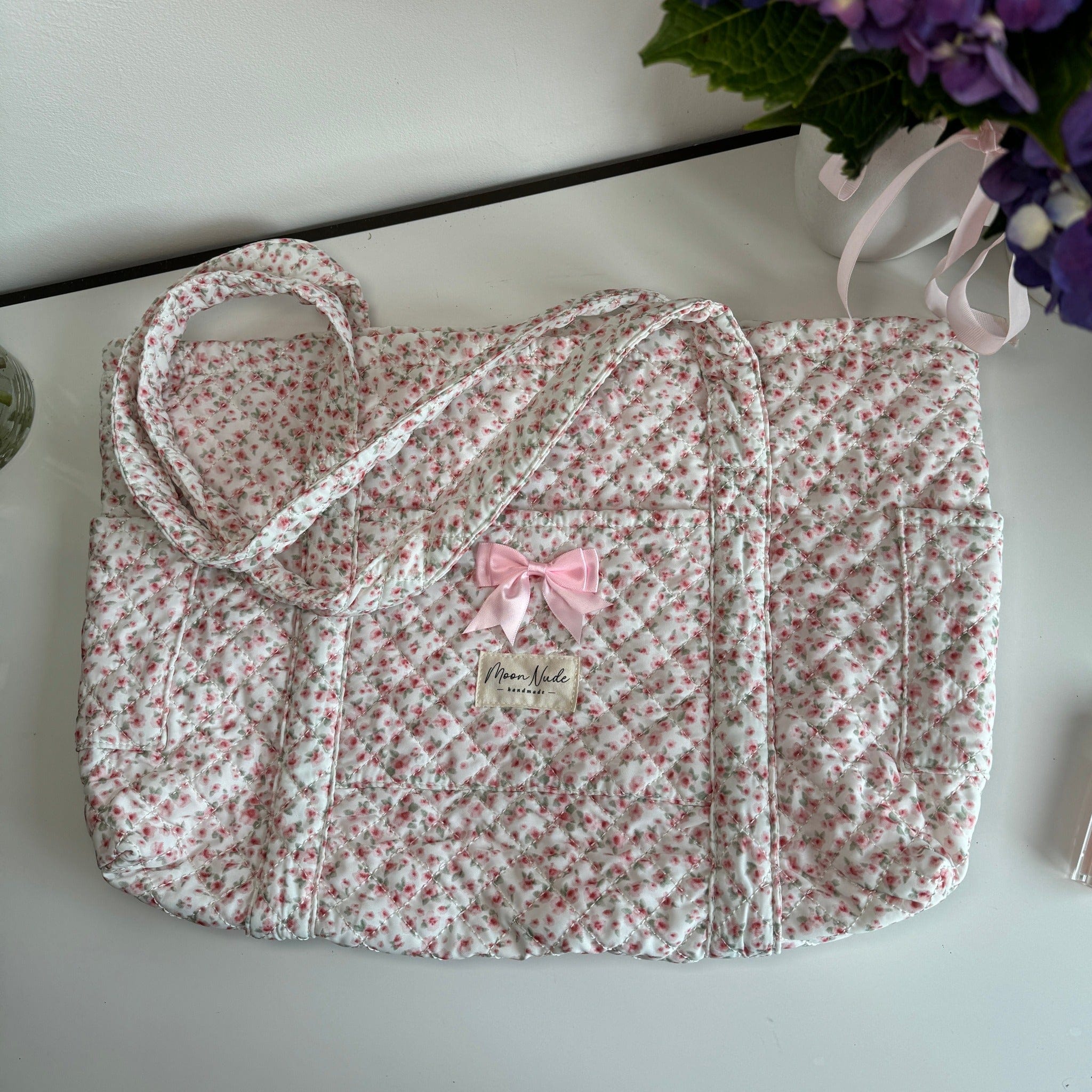 Moon Nude Peony Tote Bag