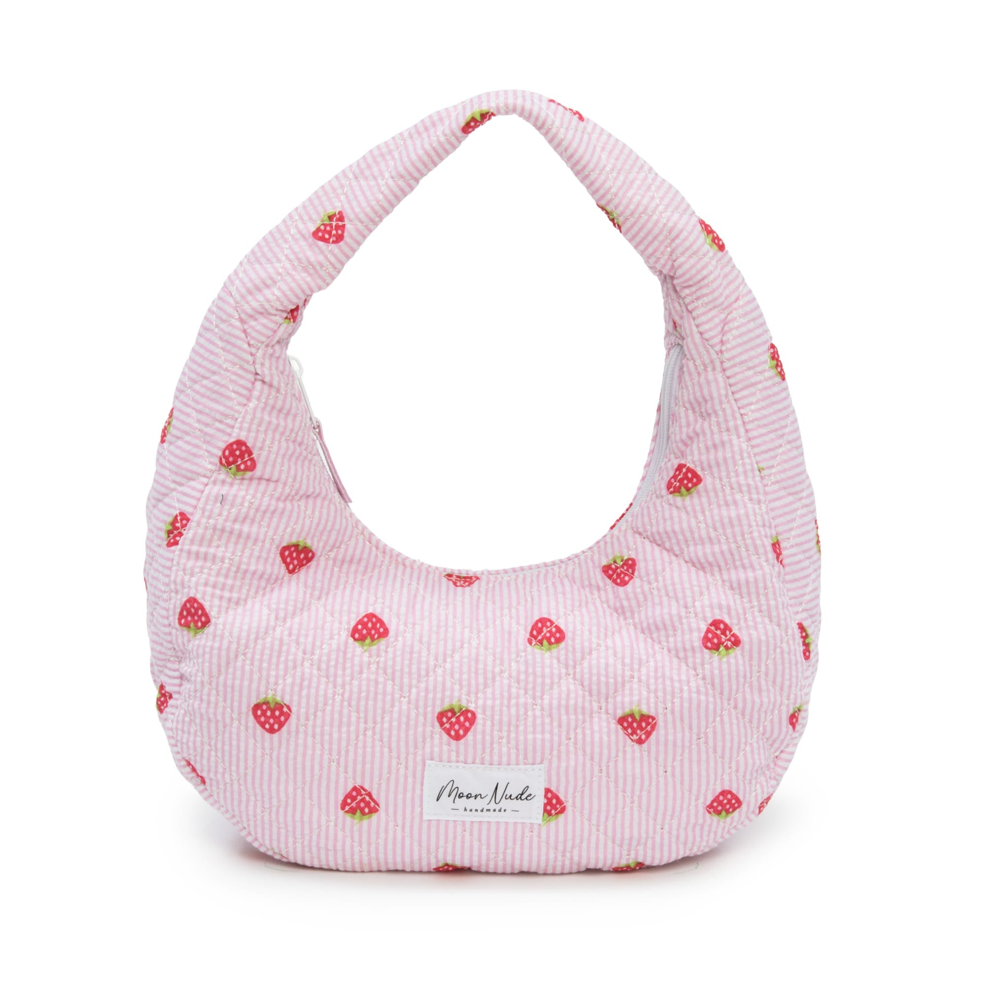 Moon Nude Strawberry Hoop Bag