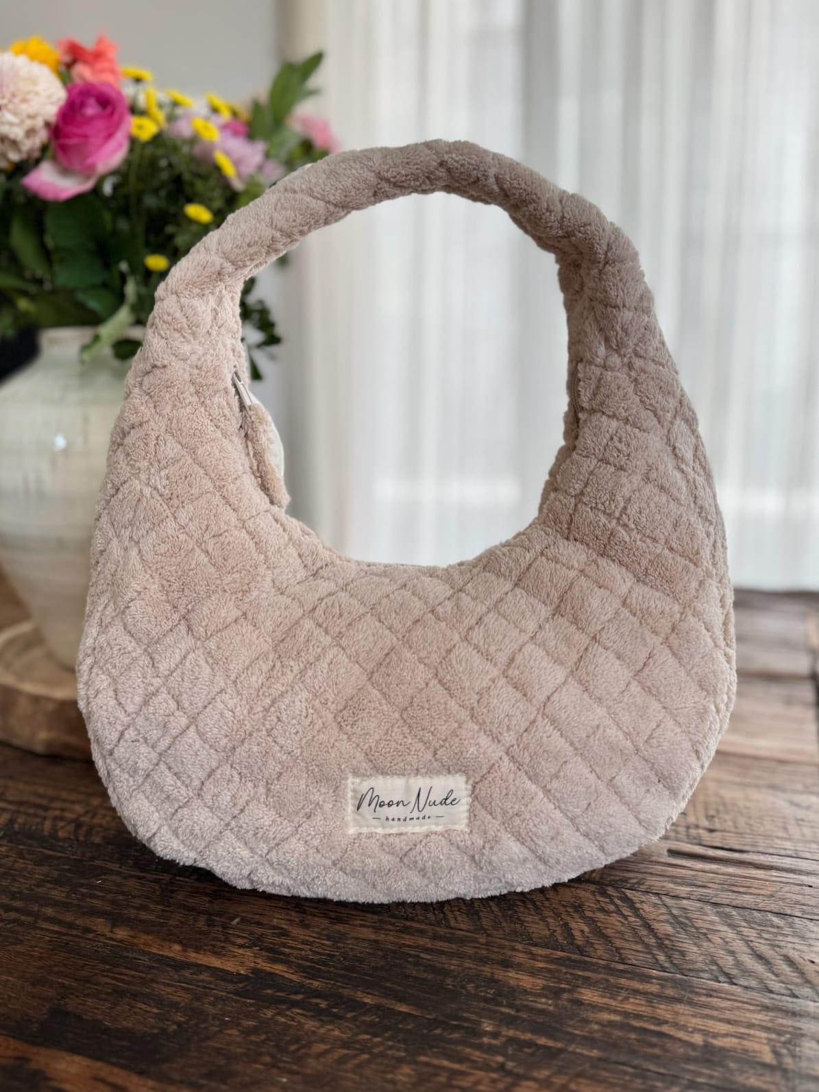 Moon Nude Teddy Hoop Bag