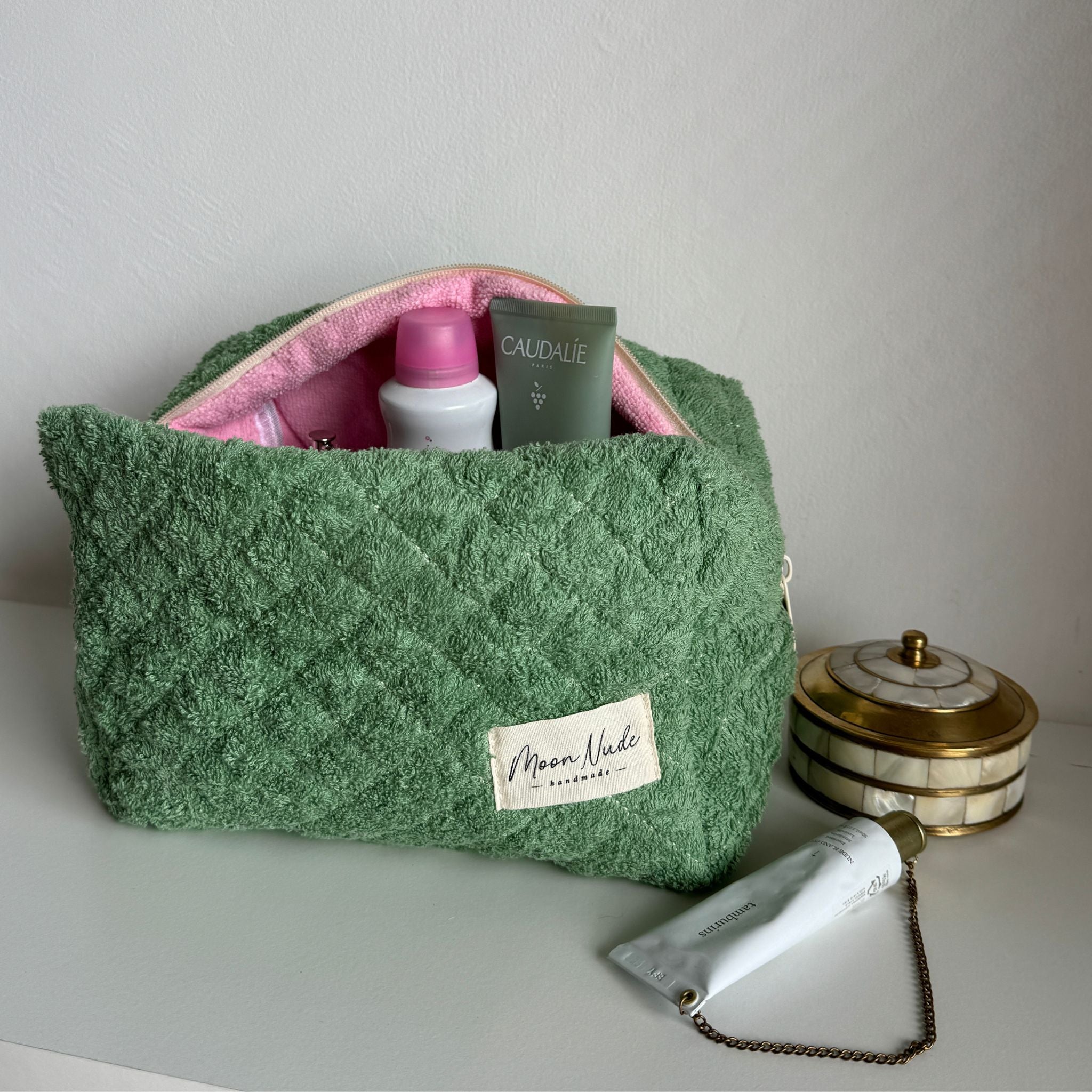 Olive Large Makeup Bag